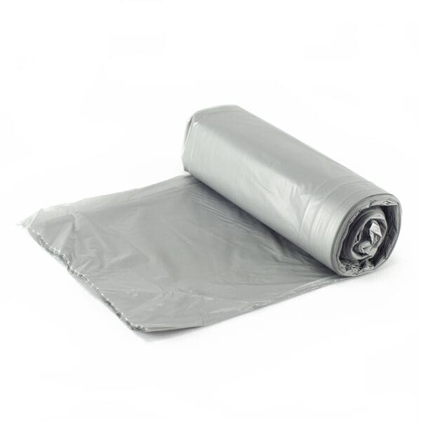 Linear low density can liners silver for durable and leak-resistant trash disposal in the Bags category